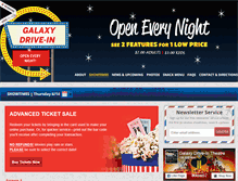 Tablet Screenshot of galaxydriveintheatre.com